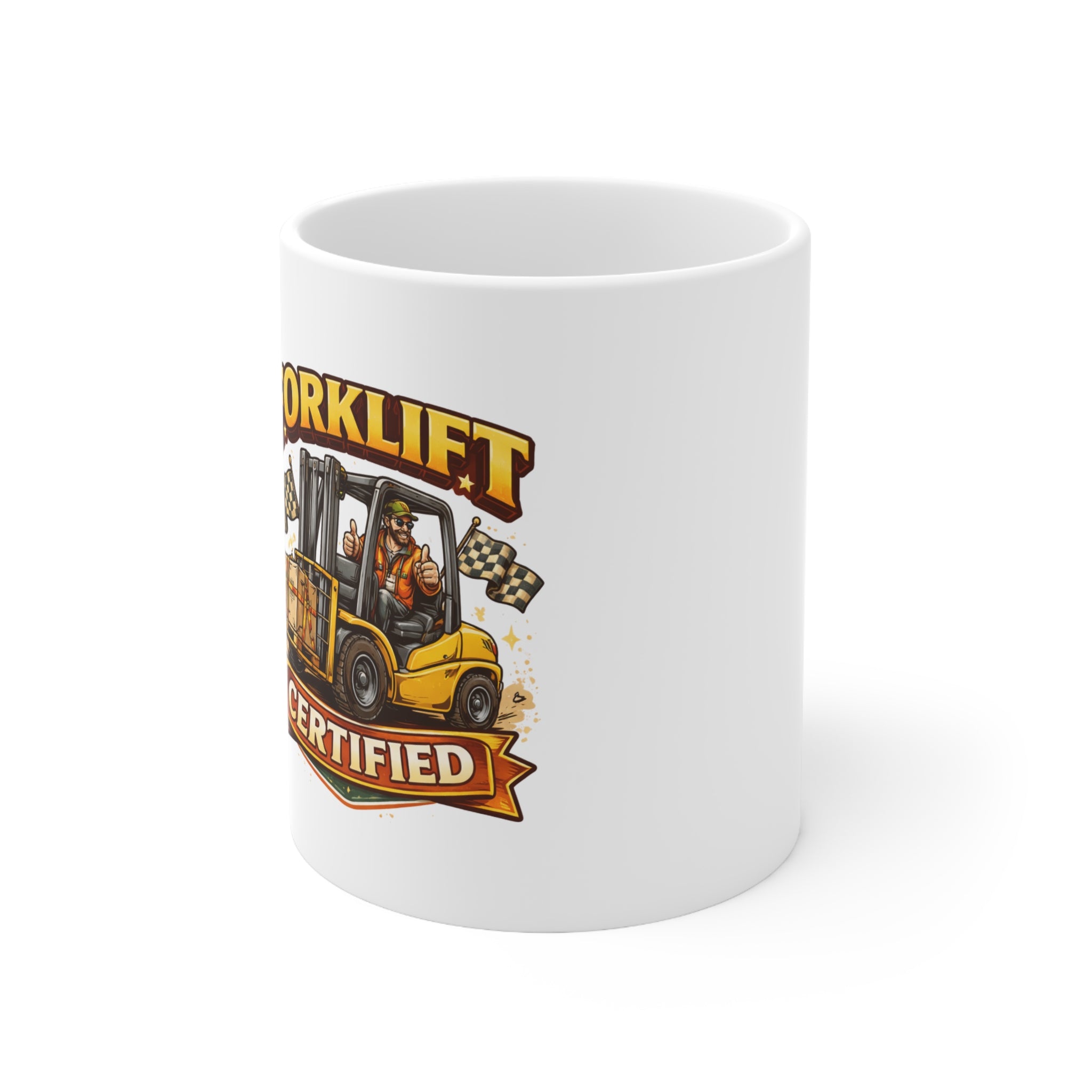 Forklift Certified Coffee Mug — Vintage Forklift Driver 11oz/15oz Ceramic Cup