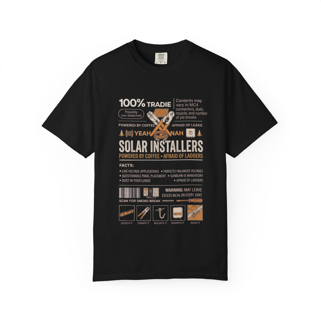 Solar Installers Ingredient List T‑Shirt